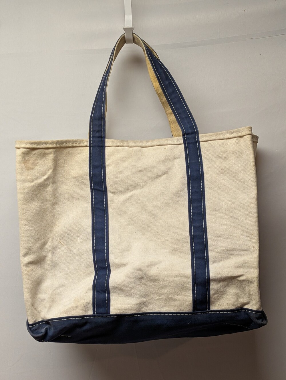 Vintage 1980 Blue Handle Canvas Boat And Tote